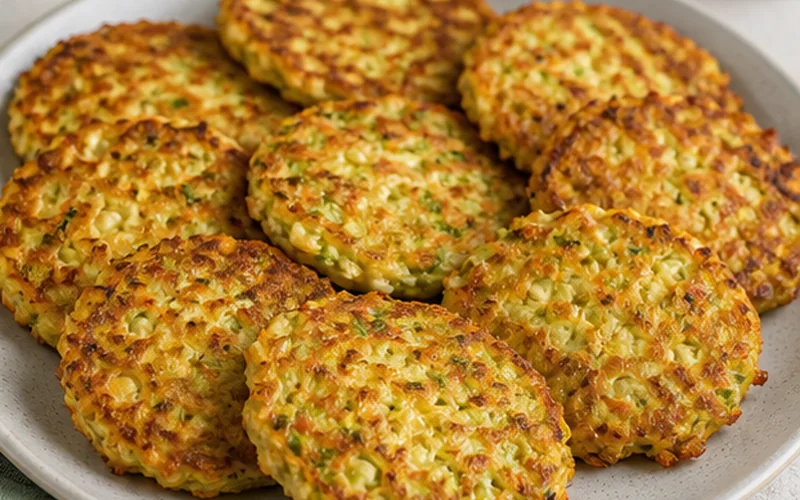 Crispy High-Protein Cottage Cheese Cabbage Fritters
