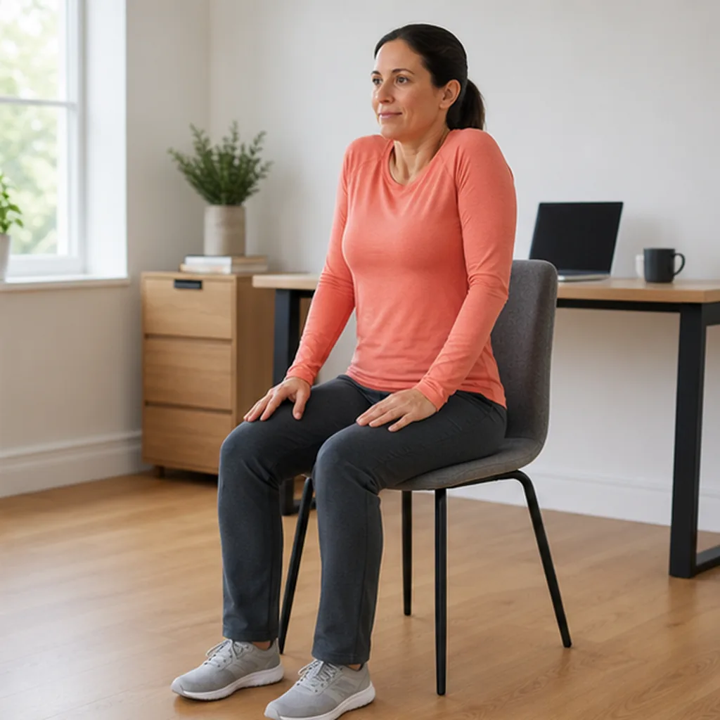 Small comfortable seated shoulder shrug