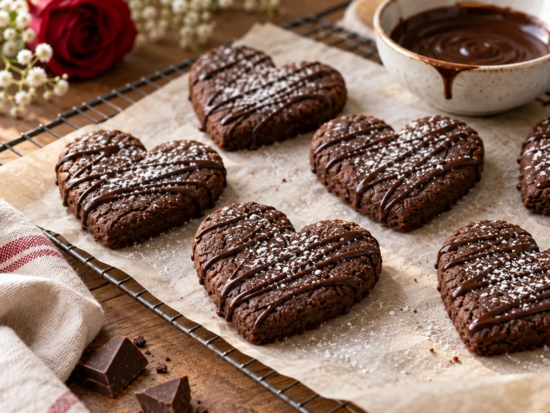 Chocolate Heart Cookies